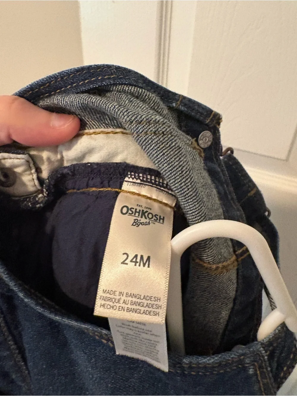 OshKosh B'gosh Denim Overall Dress with Navy Heart Tulle